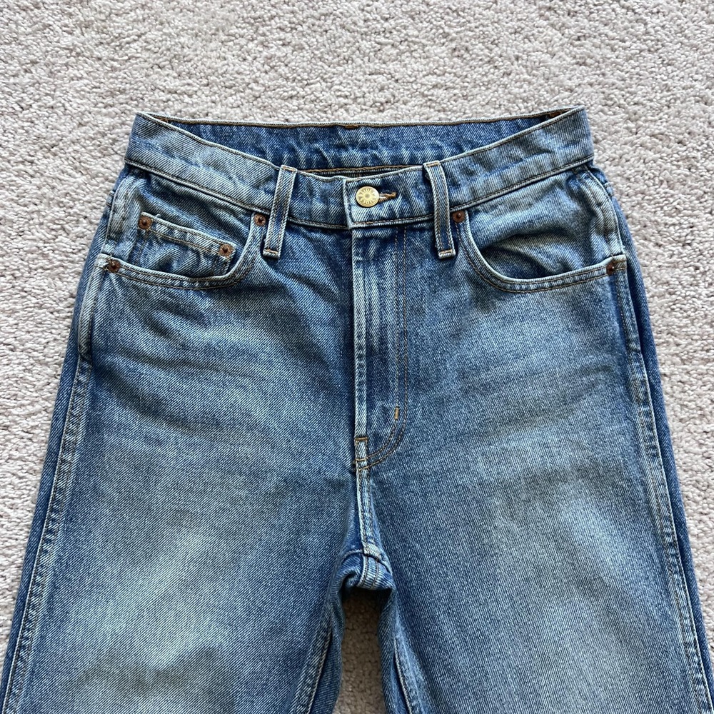 B SIDES Straight Jeans Womens 24 Blue High Rise Medium Wash Denim Made USA - Picture 6 of 16